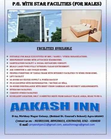 Aakash Inn PG for Boys in Nirbhay Nagar, Agra, Uttar Pradesh